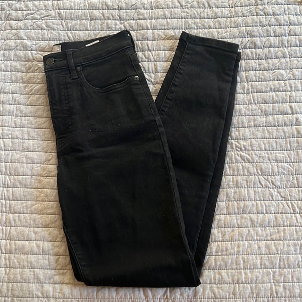Everlane High Rise Skinny Jeans, Black, Size 27
